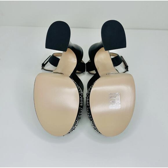 Gucci Janaya Black Interlocking G Studs 36/ US 6 Heels Platform Sandals NIB - Picture 12 of 15